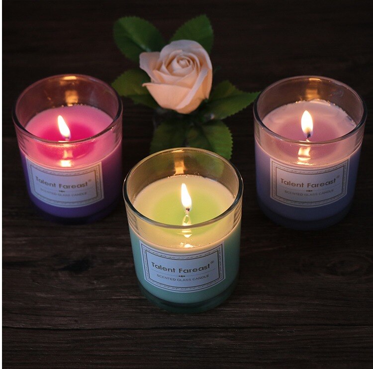 Moderne bougie verre parfum romantique tasse bougie odeur encens aide sommeil chambre Hacer Velas chambre décoration EB50LZ