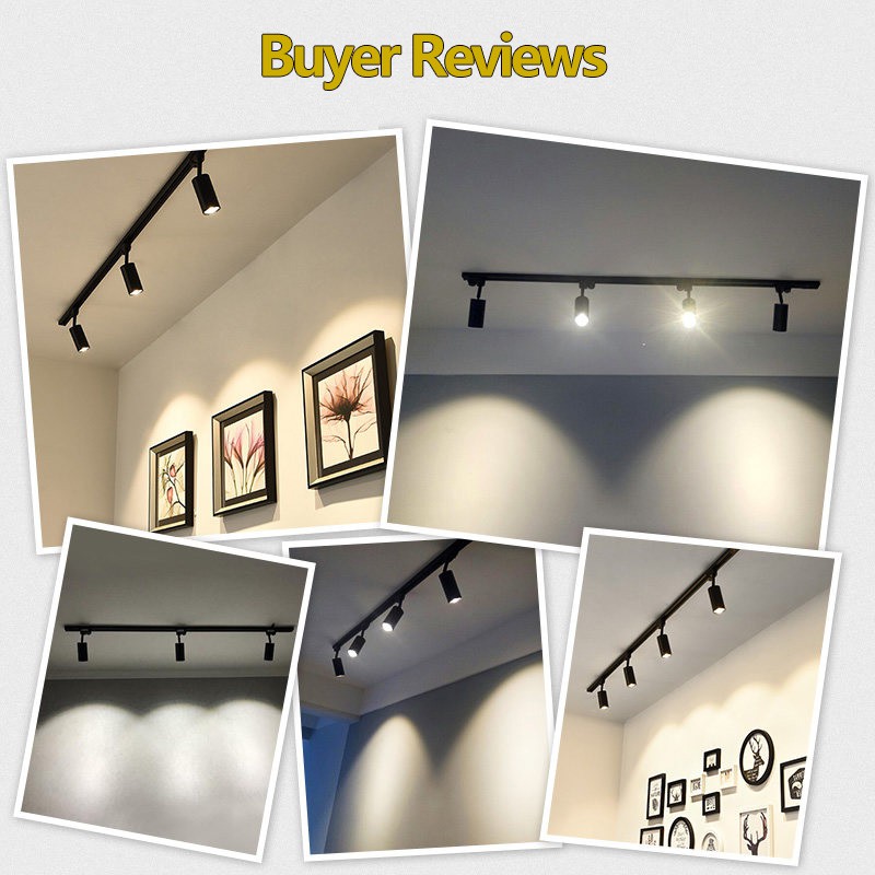 Riel de luz LED para tienda de ropa, riel eléctrico de 2 cables con manchas, lámpara de pista para iluminación del hogar, foco de rieles, 1M, 0,5 M
