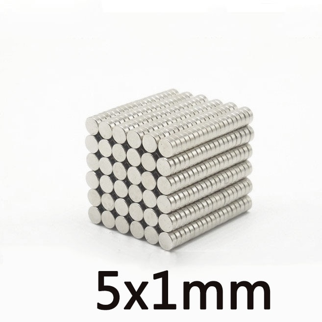 100/200/300Pcs Dunne Neodymium Sterke Magneet 5X1Mm Permanente Kleine Ronde Magneet 5X1Mm Krachtige Magneten Disc 5*1Mm
