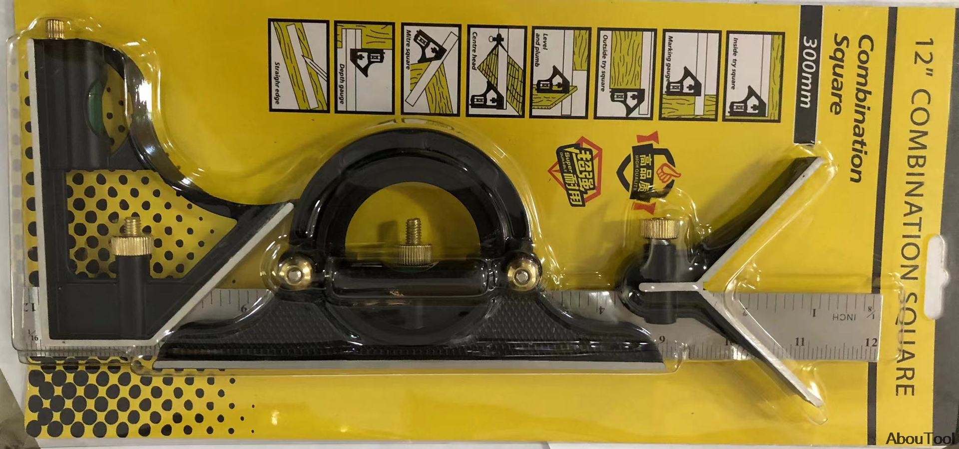 3 In 1 Square Angle Ruler Woodworking DIY Movable Square Rulers Precise Measuring Tools Hardware Angle Spirit Level Universal: ruler 3