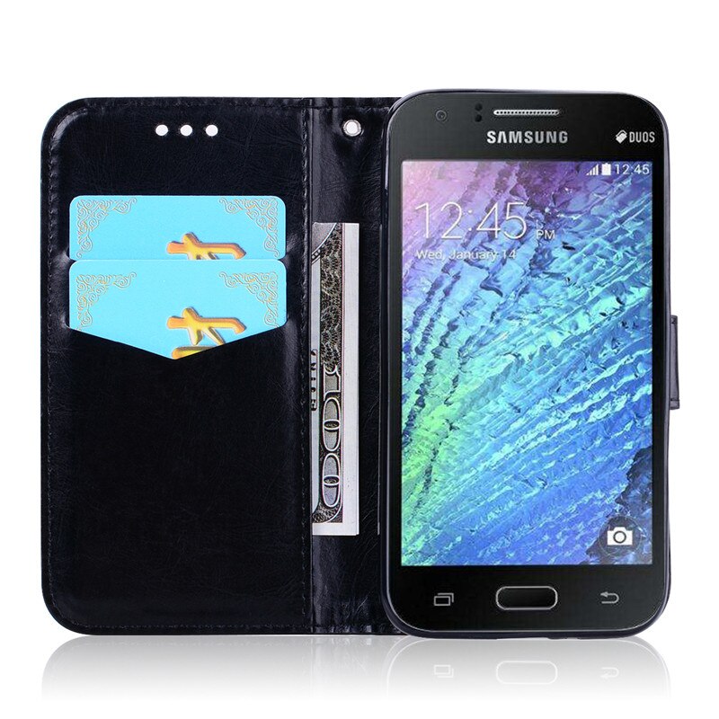 Leather Flip Case Voor Samsung Galaxy J1 Zachte Tpu Telefoon Geval Voor Samsung J1 J120 J120F/Ds flip Case Voor Samsung J1