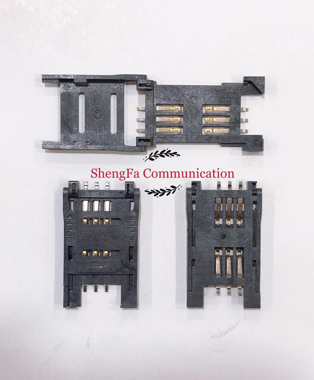10pcs/Original for flip SIM Card Holder 6pin Card Socket 6pin Slot/Seats/Holder Connector for phone