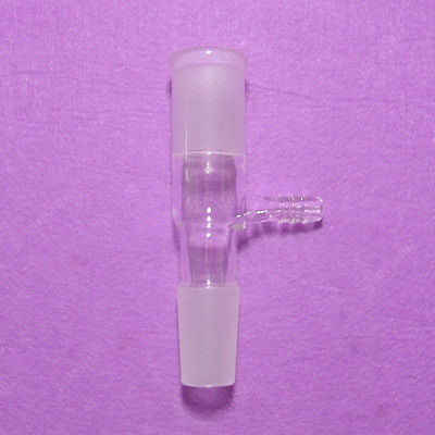24/40,Gas Inlet Adapter With Hose Connection,Ground Joint,Lab Chemical Glassware