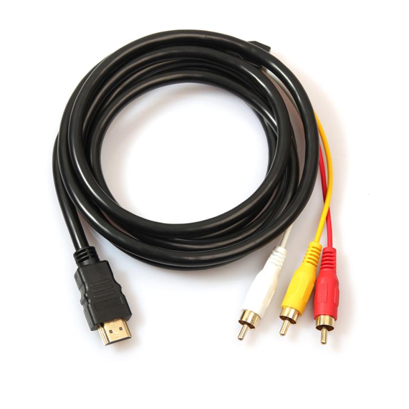 HIPERDEAL 5ft/1.5 m HDMI naar 3RCA Extension Signaal Kabel Converter Adapter voor HDTV DVD 1J23