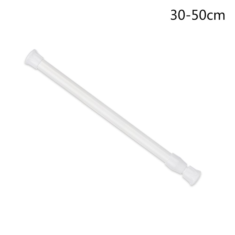 Flerbruks uttrekkbar stang fjærbelastet gardingarderobe teleskopstikker nett voile spenningsskinne stang hengende justerbar stang: 30-50cm