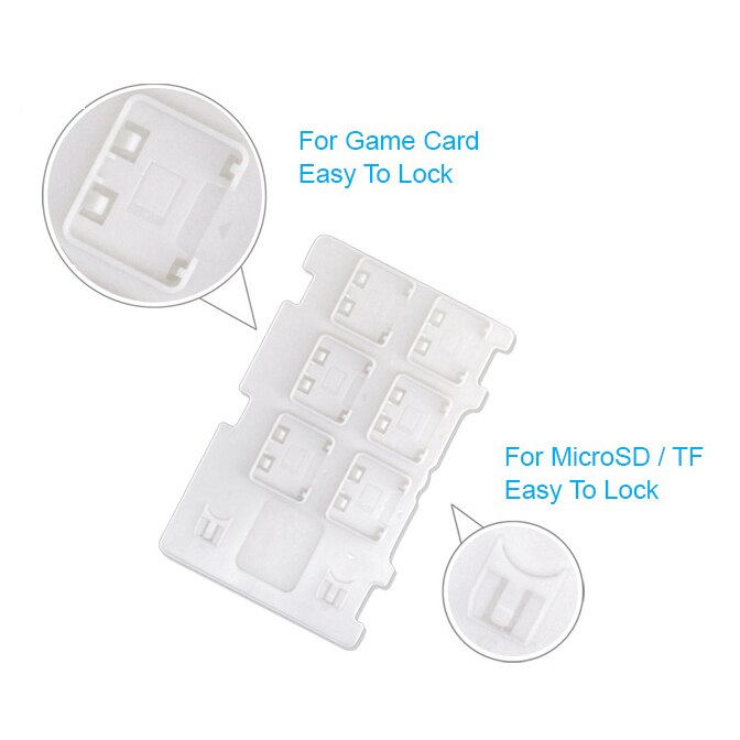 2Pcs 6 In 1 Uitbreiding Game Card Slots Opbergdoos Game Console Tf Geheugenkaart Container Voor Nitend Schakelaar