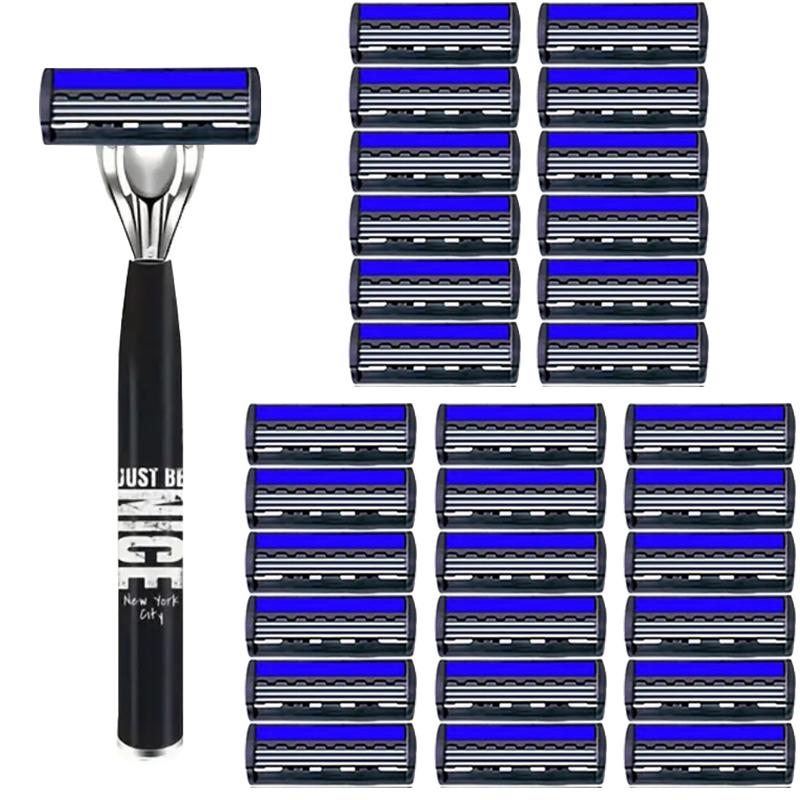 Razor Classic 3 Layer Safety Razor for Mens Shaving&Womens Hair Removal Shaving Blades Manual Shaver: WHITE