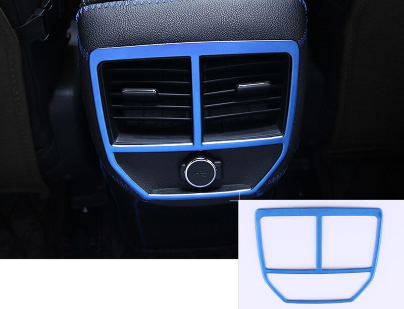 Pour Peugeot 3008 3008 GT Intérieur En Acier inoxydable Arrière Climatisation Évent Sortie Garniture 1 pièces de Voiture