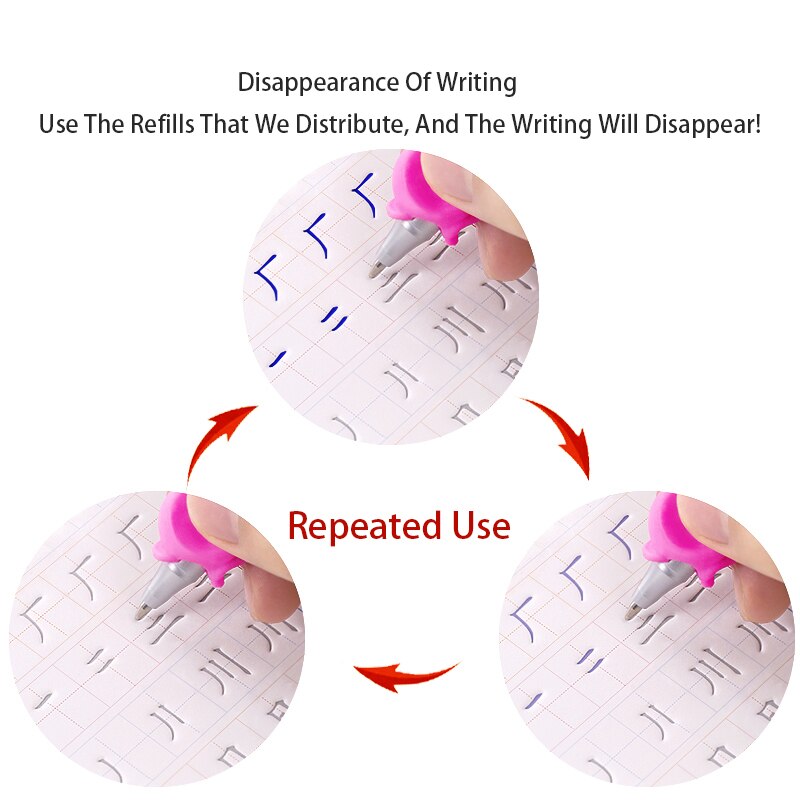 Copybook Kids Writing Practice Learning Regular School Students Beginners Educational Young Reusable Groove chinese calligraphy