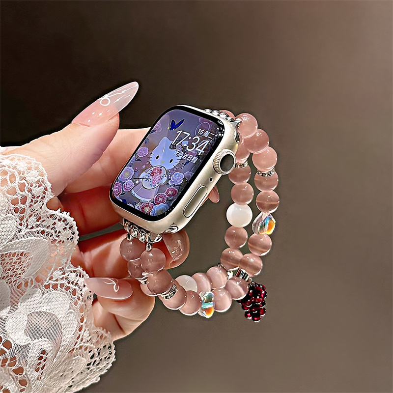 Vrouwen elasticiteit kralen band voor Huawei fit 3 bandjes horloge Fit 2 armband bands Correa polsbandje SmartWatch accessoire vervanging: L