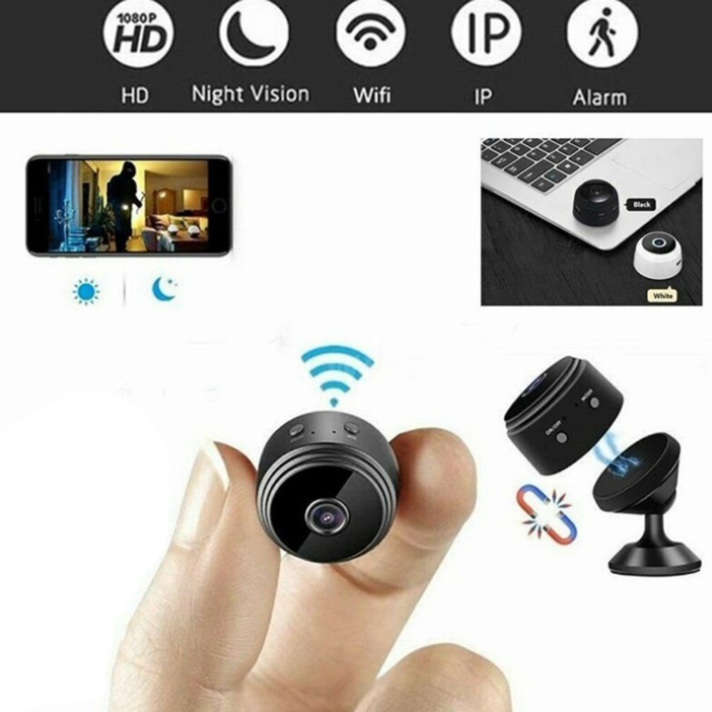 A9 trådløst hjemovervågningskamera trådløst wifi smart kamera  hd 1080p indendørs udendørs husmall cam sikkerhedskamera