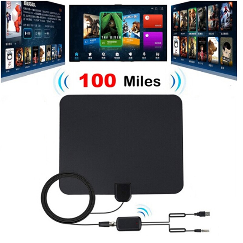 Indoor Digital TV Antenna with Signal Amplifier Booster TV Radius Antena TV Surf Antennas TV Freeview TDT Cable TV Fox Antenna