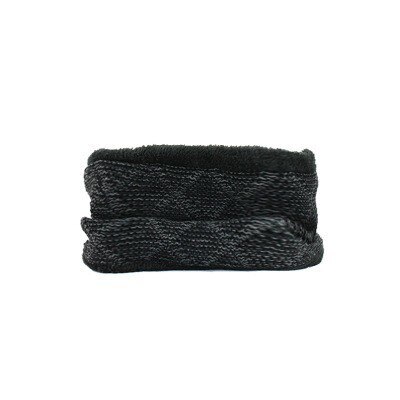 nouvelle de luxe tricot Beanie chapeau écharpe hommes hiver Plaid Plus velours écharpe épaissir couverture Cap écharpes Ski Bone: black scarf