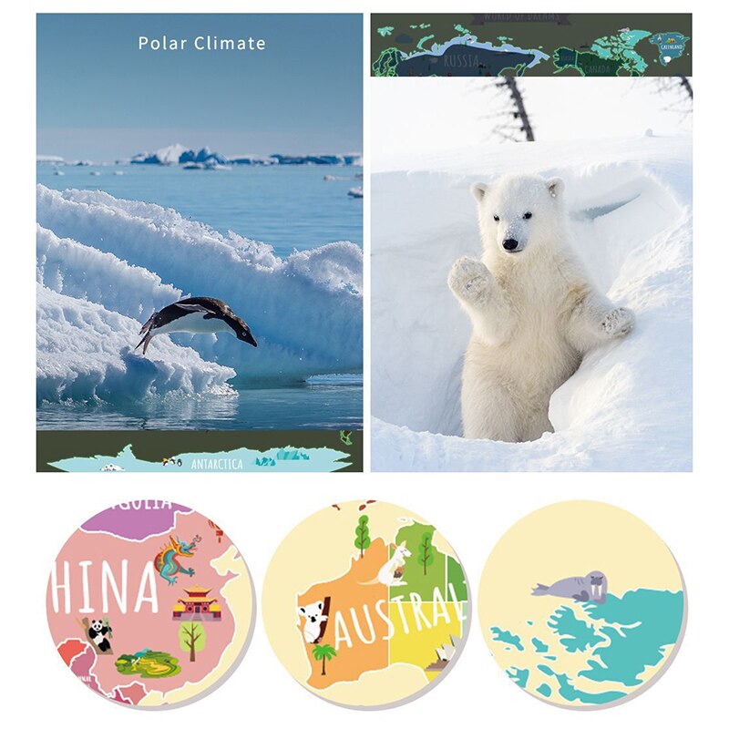 Luminous World Maps for Wall Removable Adhesive Wall Stickers for Kids Nursery Bedroom Living Room Wall Arts Decor _WK