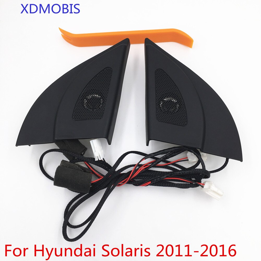 Voor Hyundai Accent \ Solaris Auto Tweeter Zwarte Driehoek Hoofd Speakers Tweeter Trompet Speakers Tweeter Met Draad