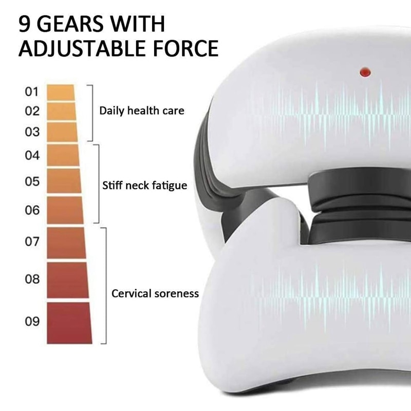 Smart 4d netic pulse elektrische nekmassager met infraroodverwarming, pijnverlichting en cervicale massage