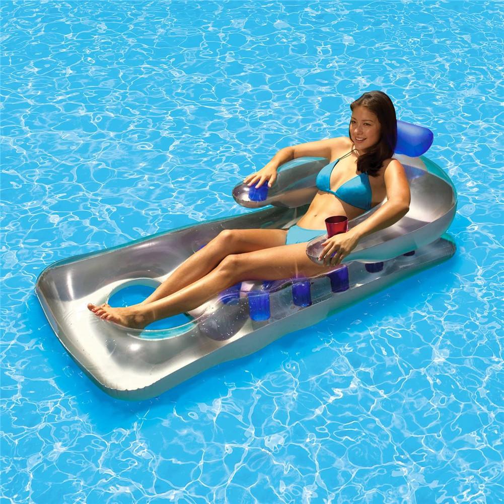 Meerdere Purpose Pvc Opblaasbaar Zwembad Float Lounge Stoel Drijvende Rij Zomer Water Speelgoed Voor Kinderen Volwassenen