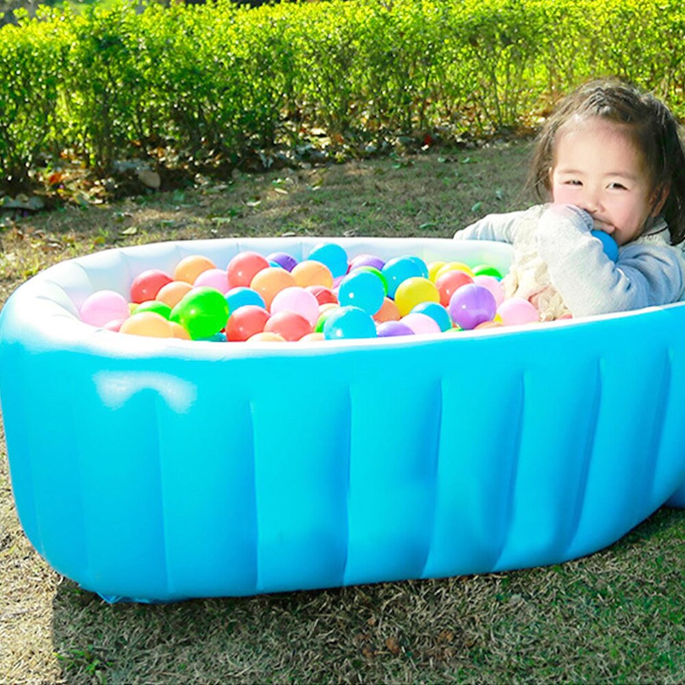 Baignoire gonflable pour bébé, piscine Portable pour enfant en bas âge, bassin de douche pliable (bleu)