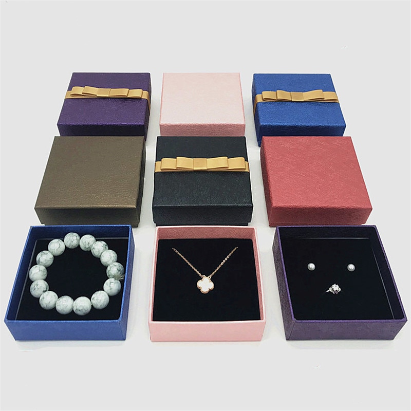 20pcs/group, special paper box with full leather paper, ring box pendant box, multi-purpose jewelry box, factory outlet, la