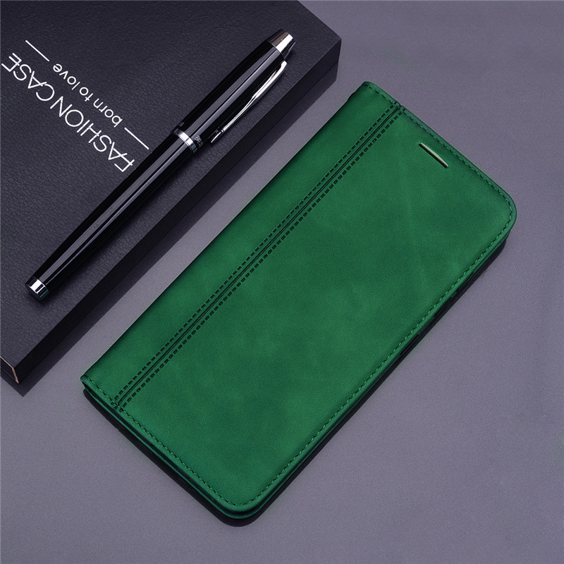 Note 9s Flip Phone Case For Xiaomi Redmi Note 9 Case Wallet Cover For Redmi Note 9 Pro Leather Case Book Style With Card Holder: Redmi Note 9 / Green - Type 1