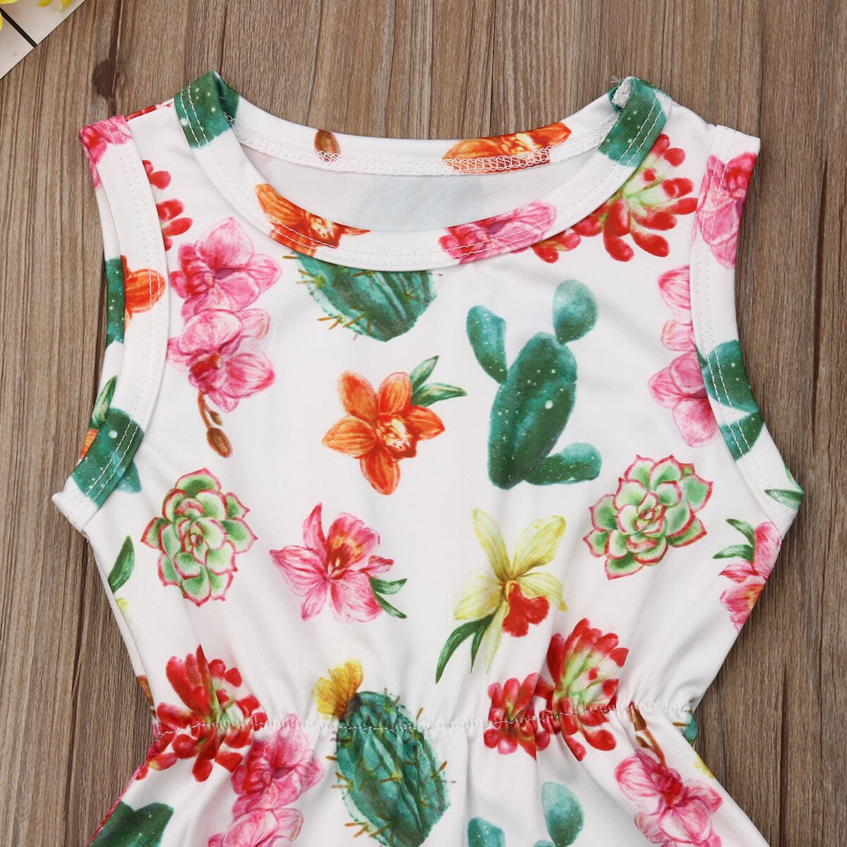 ropa de bebé de verano recién nacido chico bebé niñas flor de Cactus mono sin mangas de monos trajes casuales traje