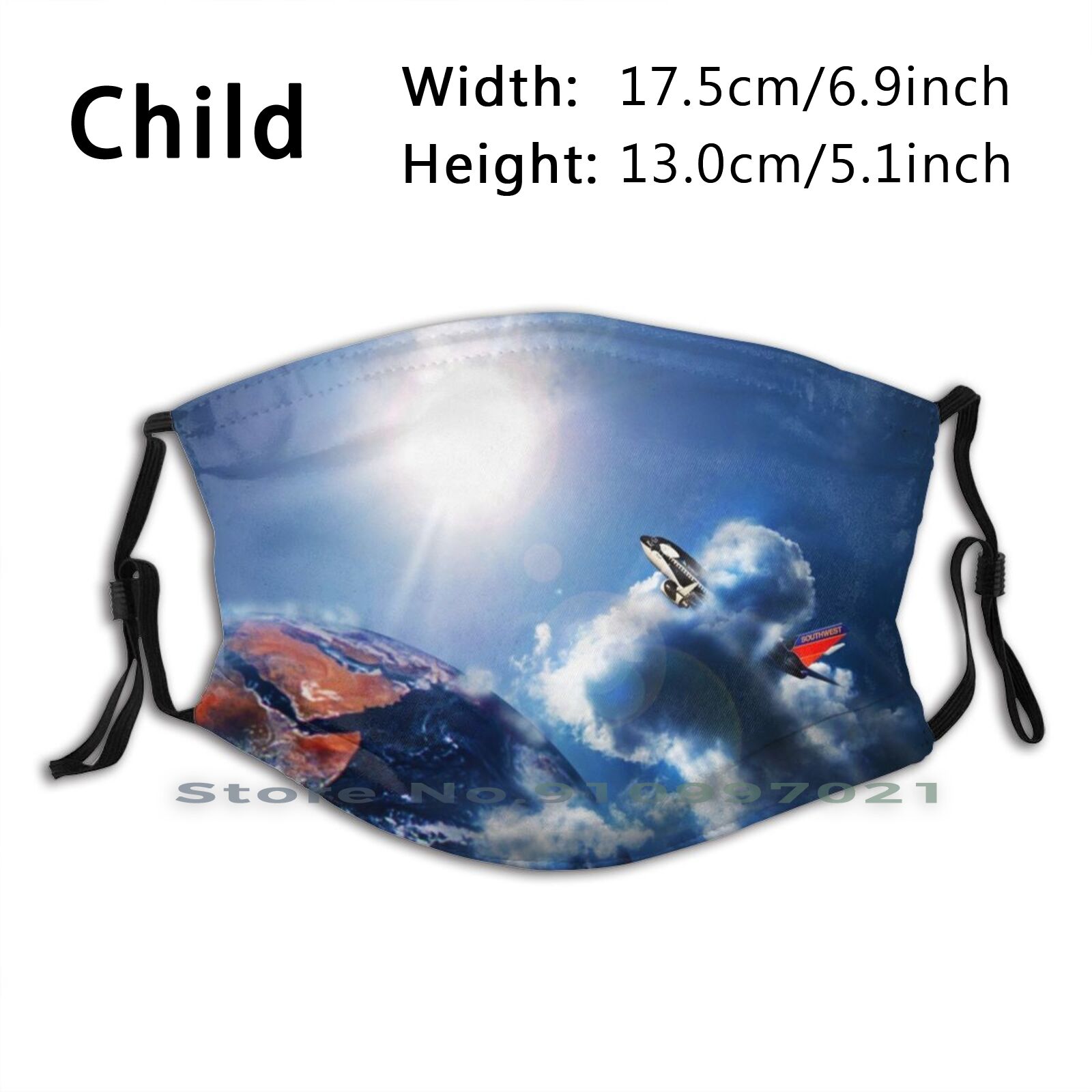 Break On Through To The Other Side Scarf Mask Neck Warmer Face Wraps Foulard Bandana Mascarillas Southwest Swa Fly Love Jet: Child Mask