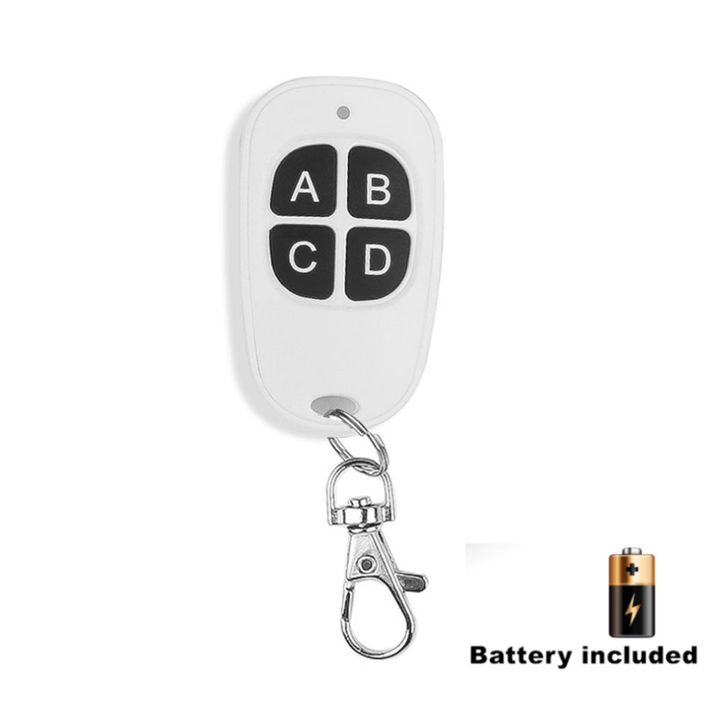 Garage Door 433MHz Remote Control 4 CH Copy Universal Remote Control Cloning Electric Gate Remote Controller Duplicator Keys: GRAY