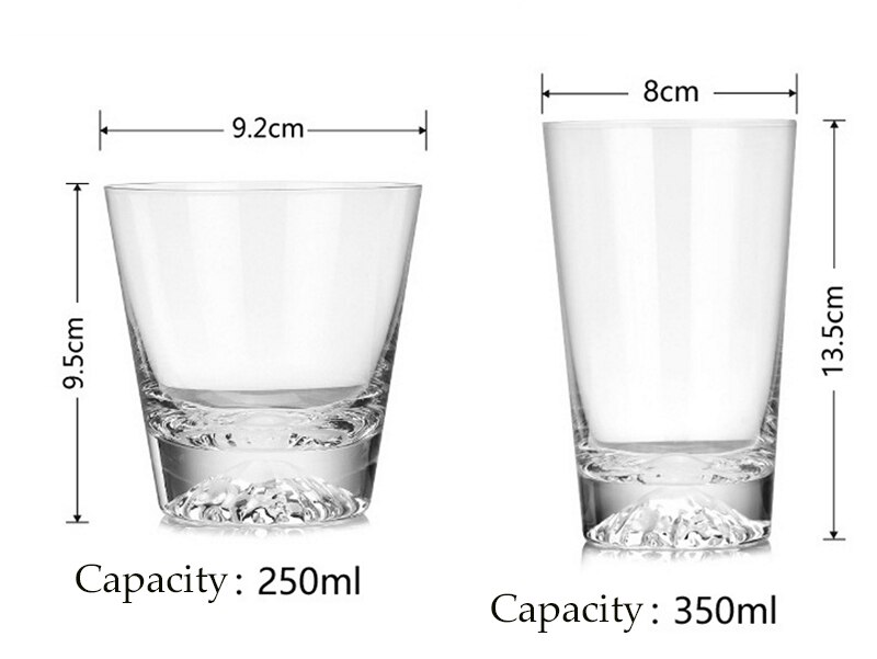 4 stk mountain rocks glass whisky glass collins glass håndblåst gammeldags drikkeglass sett  of 4