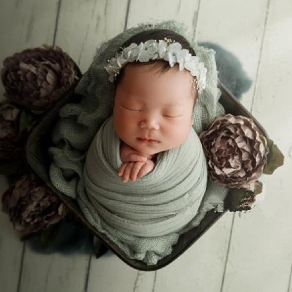Nyfødt fotografering babyfotografering elastisk wrap rekvisit outfits børns jakkesæt tøj детский костюм новый  #y5