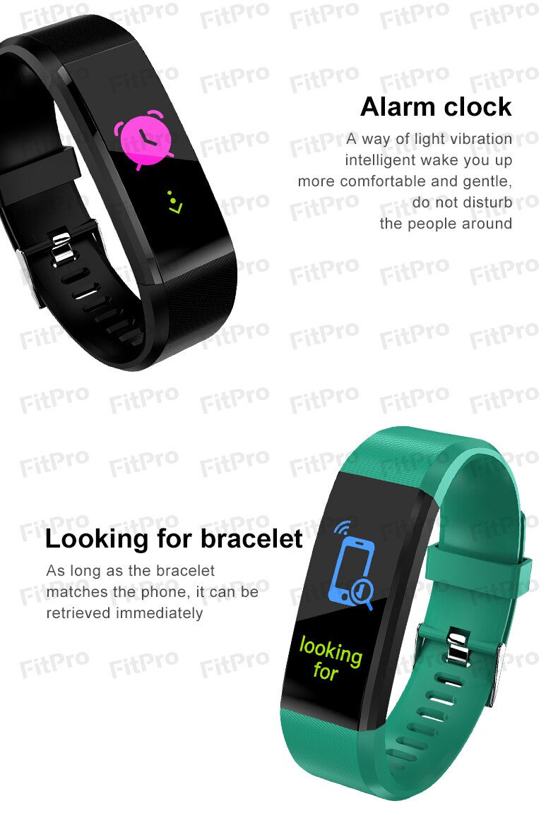 Smart Bracelet Watch Man Wen Waterproof Blood Pressure Measurement Fitness Tracker Camera control Pedometer TPU Smart Band