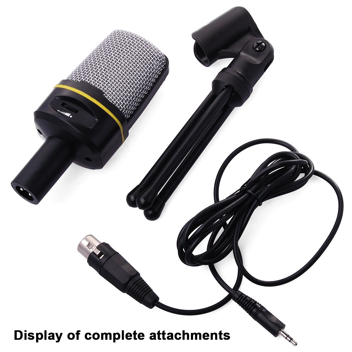 VOXLINK – Microphone de Studio à condensateur, avec support trépied 3.5, SF-920 mm, pour enregistrement sur PC