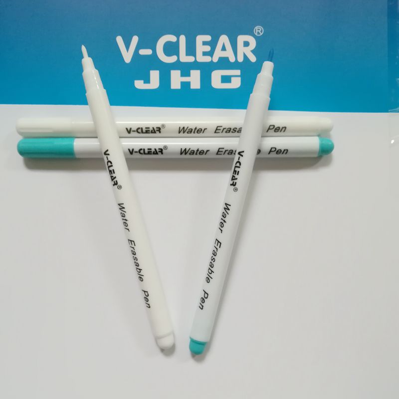 VCLEAR Blau Wasser Löschbaren Marker Stift Weiß Marker Für Schwarz Stoff Wasser Löslich Stift Marker NäHenne Werkzeuge Für Patchwork Handwerk