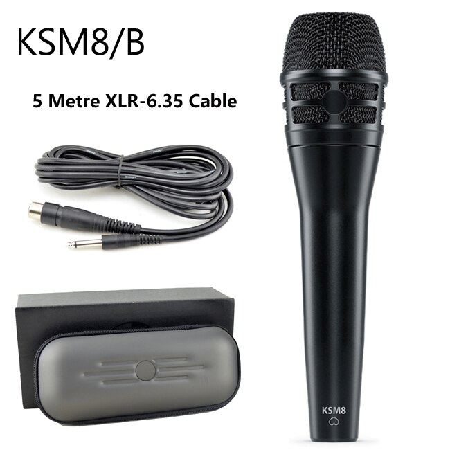 KSM8/N , KSM8/B Bedrade Dynamische Cardioid Professionele Zangmicrofoon, KSM8 Bedrade Zangmicrofoon: KSM8B w 6.35 cable