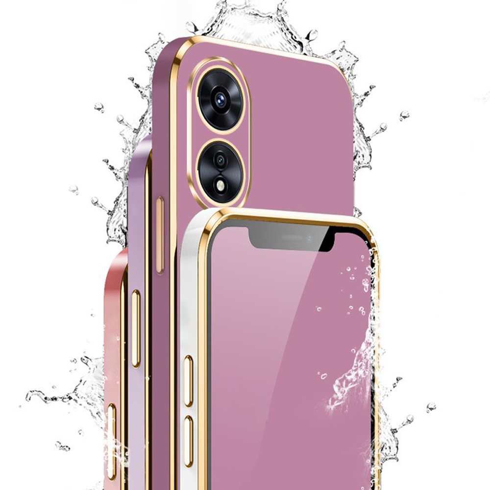 Para OPPO A18 funda oppo a38 funda de teléfono Oppo A18 A38 4G funda CPH2591 cubierta CPH2579 revestimiento cuadrado de lujo cubierta trasera a prueba de golpes
