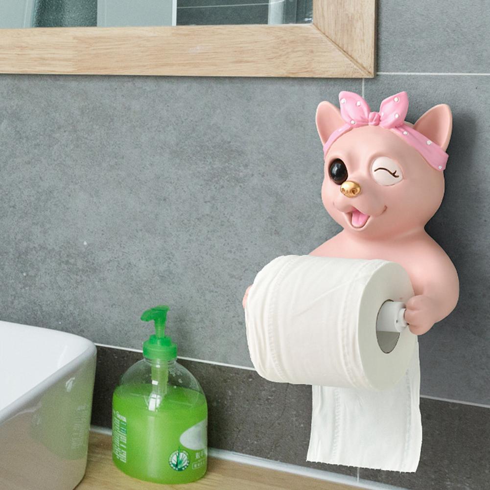 Lustiger Toilettenpapierhalter, Taschentuchrollenhalter, Wandmontage, 3D-Tierständer, Spender, Organizer für Küche, Hotel, Waschraum