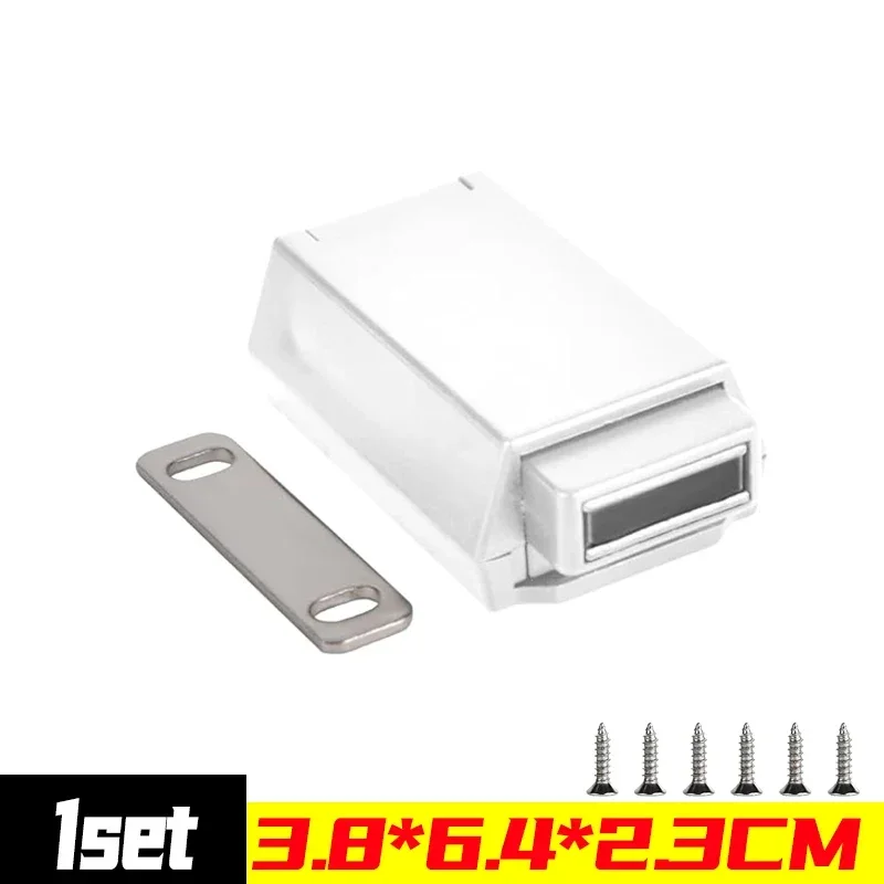 1/4 sæt magnetiske skabslåger, usynlige møbeldørstoppere, kraftige skabe, magnetisk lukker, hardwaretilbehør: Krom