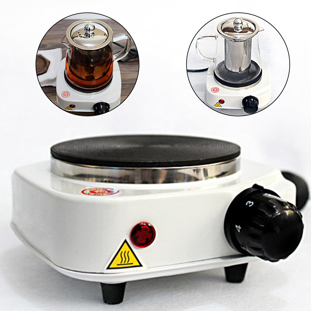 Portable Electric Burner 500W Single Stove Mini Hotplate Adjustable Temperature Furnace Home Kitchen Cook Coffee Heater
