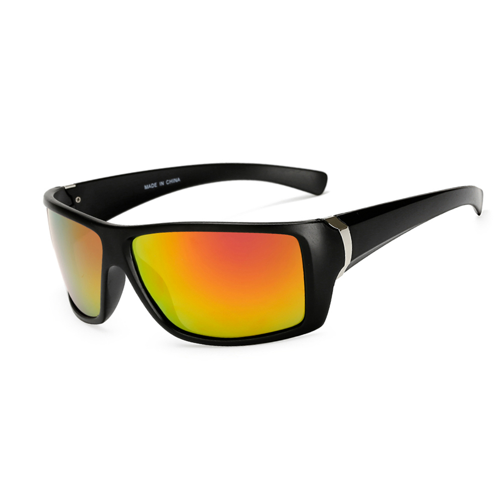 AIELBRO hommes polarisé cyclisme lunettes de soleil dégradé mâle conduite verre UV400 polarisé lunettes Style lunettes lunette: C03 SandBlack Red