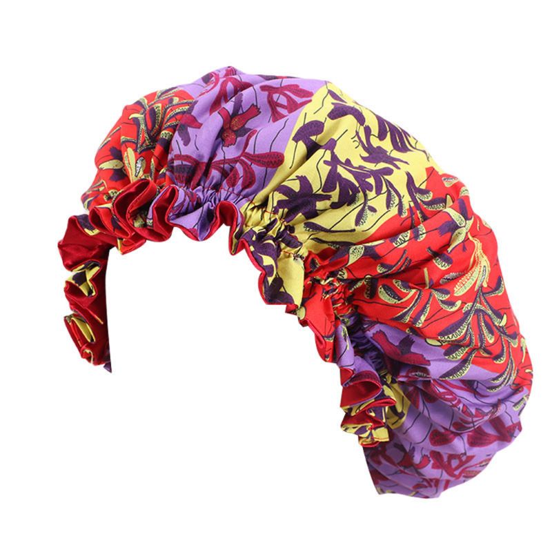 Gorro de satén ajustable para niños, gorros de noche de flores de seda suave para pelo Natural, para adolescentes, niños pequeños y bebés, Reversible