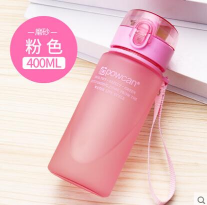 400 ML Cups plastic draagbare student ruimte cup eenvoudige vrouwelijke zomer sport transparante frosted cup outdoor hand thee Cup: 5