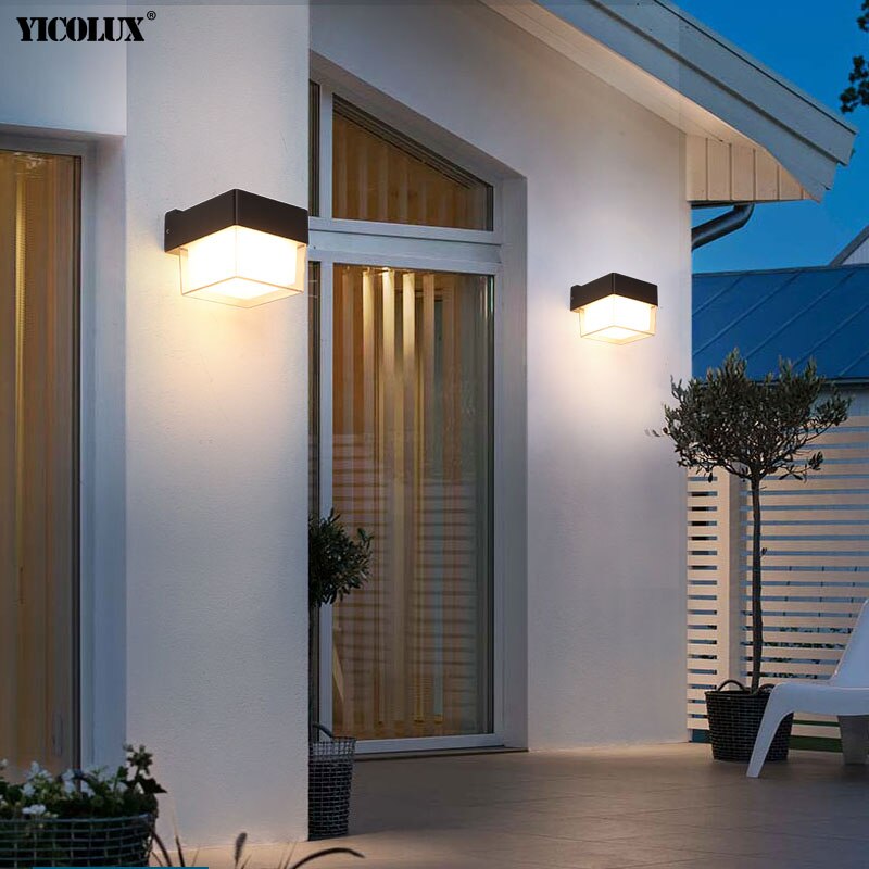 Moderne Outdoor Waterdichte IP65 Wandlamp LED Verlichting Voor Binnenplaats Licht Gangpad Balkon Gang Decoratieve Verlichting Veranda Tuin