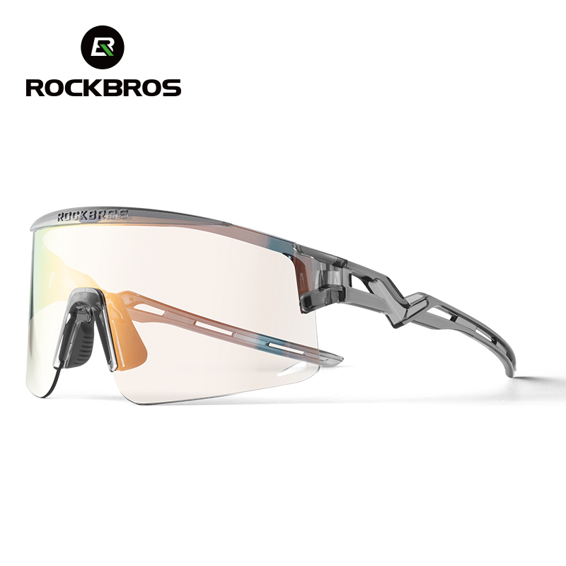 Rockbros óculos de ciclismo fotocromáticos para homens e mulheres, óculos de sol ultraleve para ciclismo durante todo o dia, meia armação, proteção uv, estrada
