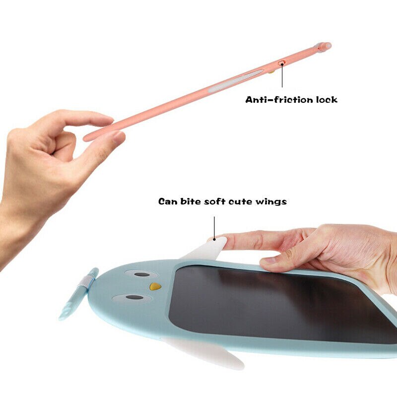 8 Inch Mini LCD Writing Color Board For Children Penguin Color LCD Digital Drawing Writing Graphic Tablet One-key Lock Screen