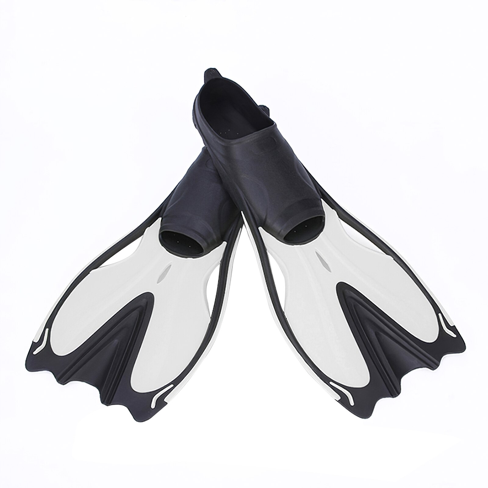Zwemmen Vinnen Volwassen Snorkelen Voet Flippers Kinderen Duiken Vinnen Beginner Zwemmen Apparatuur Draagbare Volwassen & Kinderen Duiken Flippers: WHITE / M