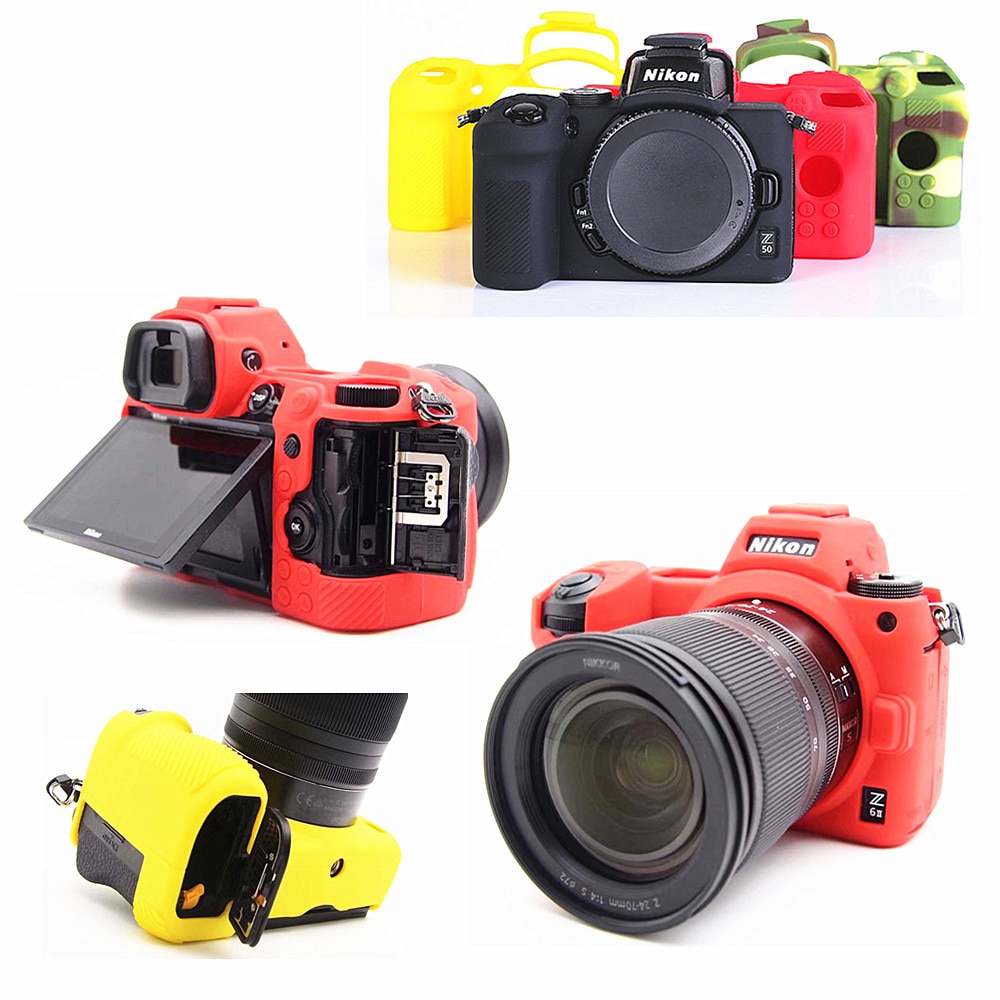 Siliconen Armor Skin Case Camera Tas Body Cover Protector Voor Nikon Z50 Z5 Z7 Z6 Ii Z7II Z6II Mirrorless Camera &#39;S
