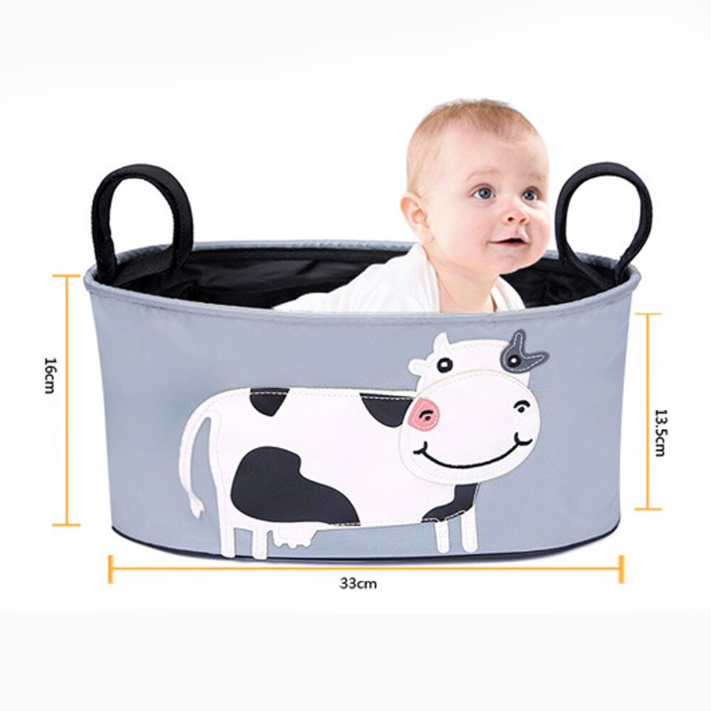 Baby trolley tas cartoon kinderwagen polyester hangende opbergtas multifunctionele organizer stoelzak reistas kinderwagen accessoire