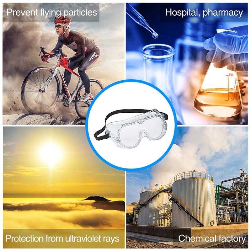 1x gafas de PVC para motocicleta, cristales de parabrisas antiniebla, equipo de protección para Motor antisalpicaduras