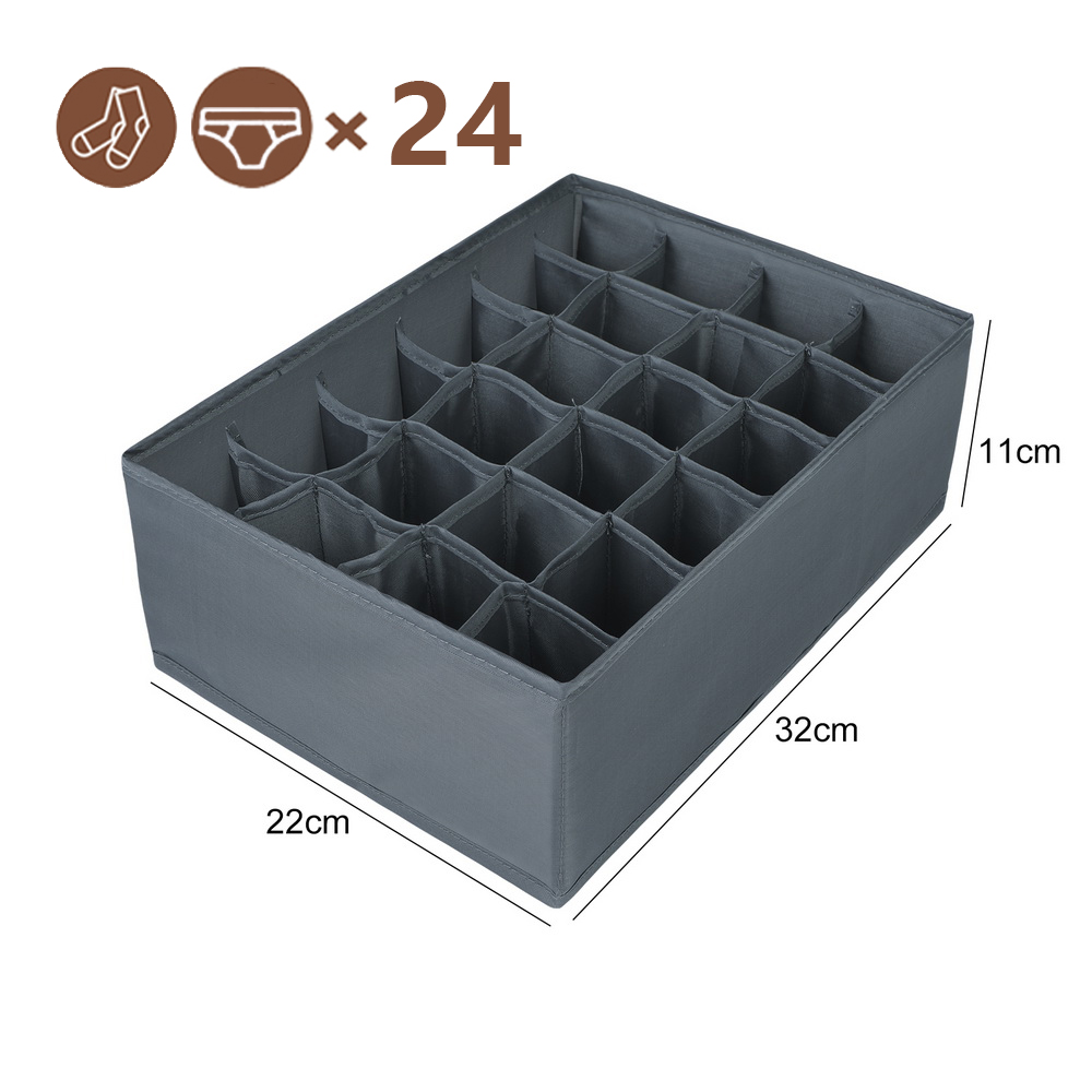 Sokken Organizer Ondergoed Bh Opbergdoos Kast Lade Organizer Voor Kleding Stropdassen Garderobe Organizer Kast Separator: Licht Geel