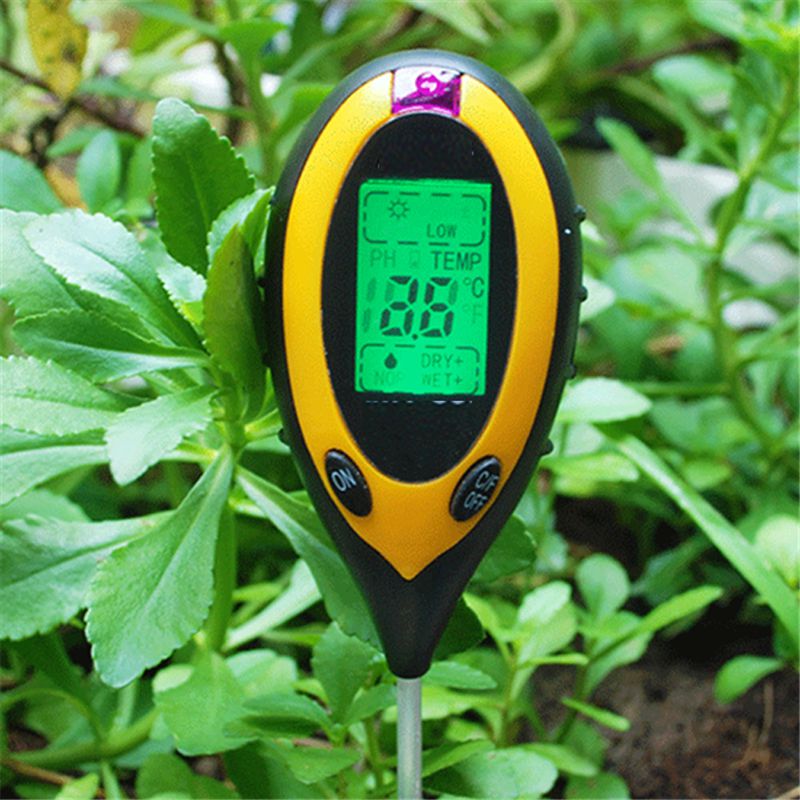4 In1 Digitale Bodem Meter Ph Vocht Bodem Meter Detector Multitool Zonlicht/Vocht/Ph Waarde/Temperatuur Instrument voor Planten