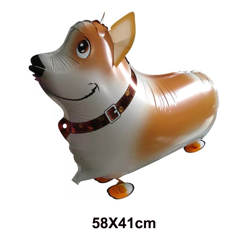 Walking Animal Helium Balloon Dog Panda Tiger Lion Pig Puppy Dinosaur Foil Ballon Happy Birthday Decor Baby shower Toy Air Globo